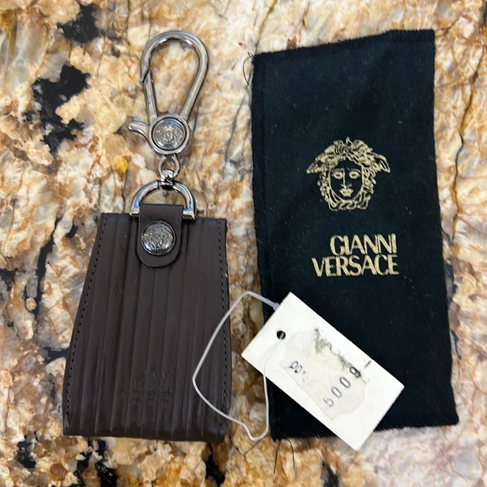 New Versace Leather key chain.